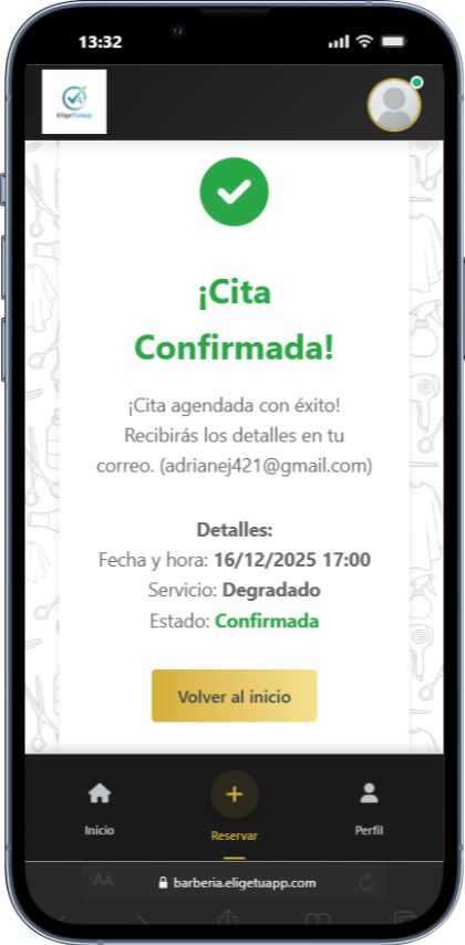 Mensaje de Confirmación