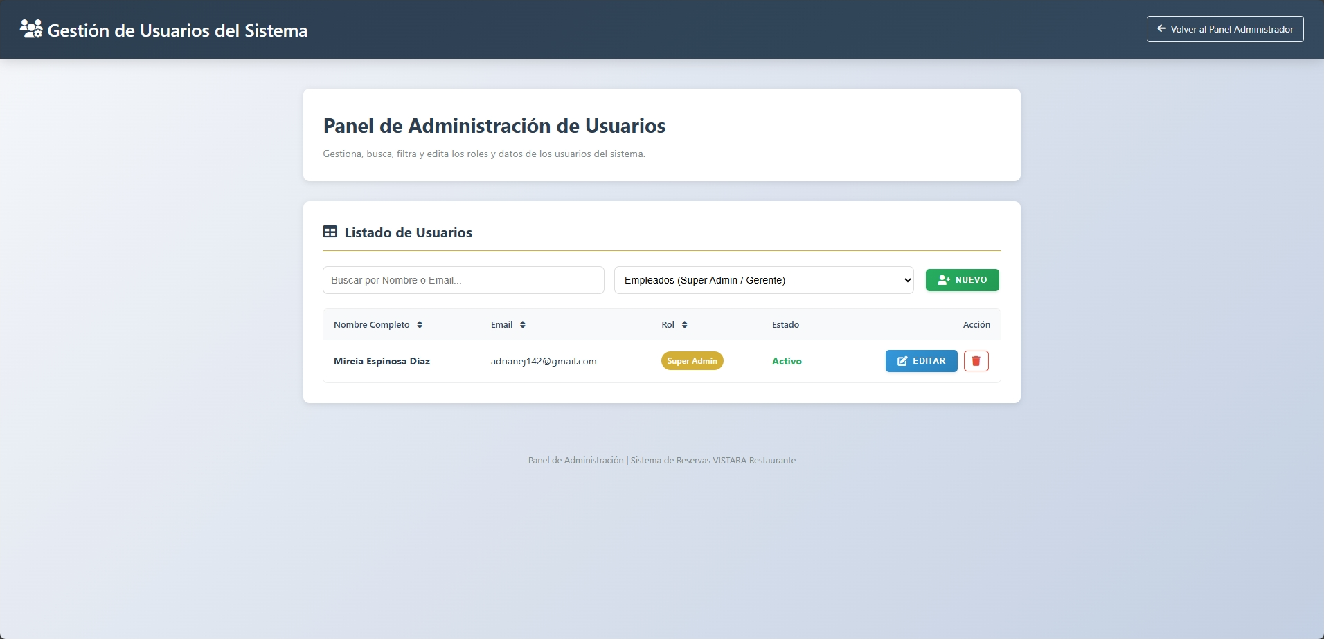 Configuración de Usuarios